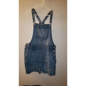 Madewell Raw Hem Denim Short Overalls XL used